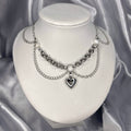 Chainmail Heart Locket Necklace