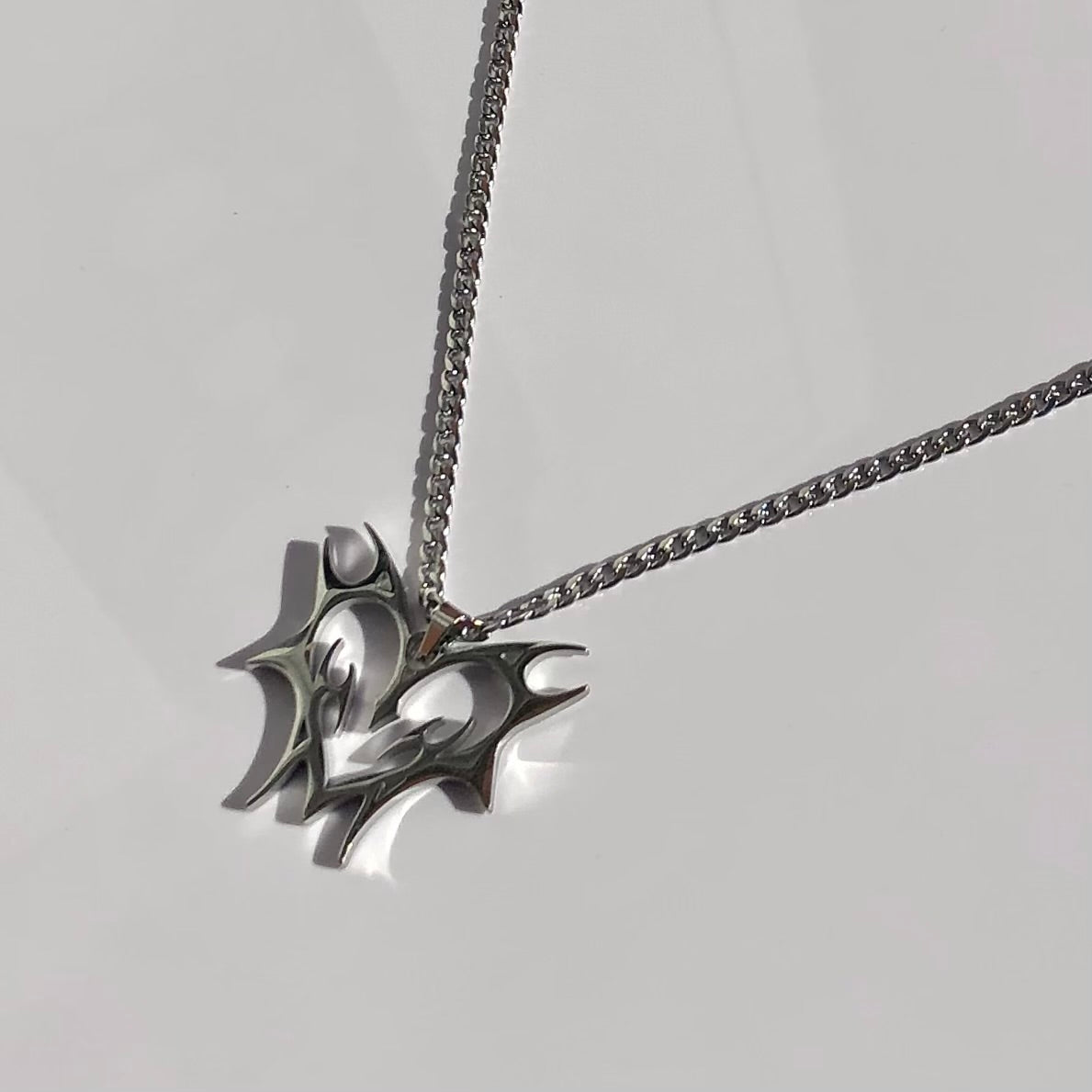 Tribal Heart Necklace Simple Chain