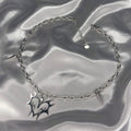 Tribal Heart Necklace with Spikes
