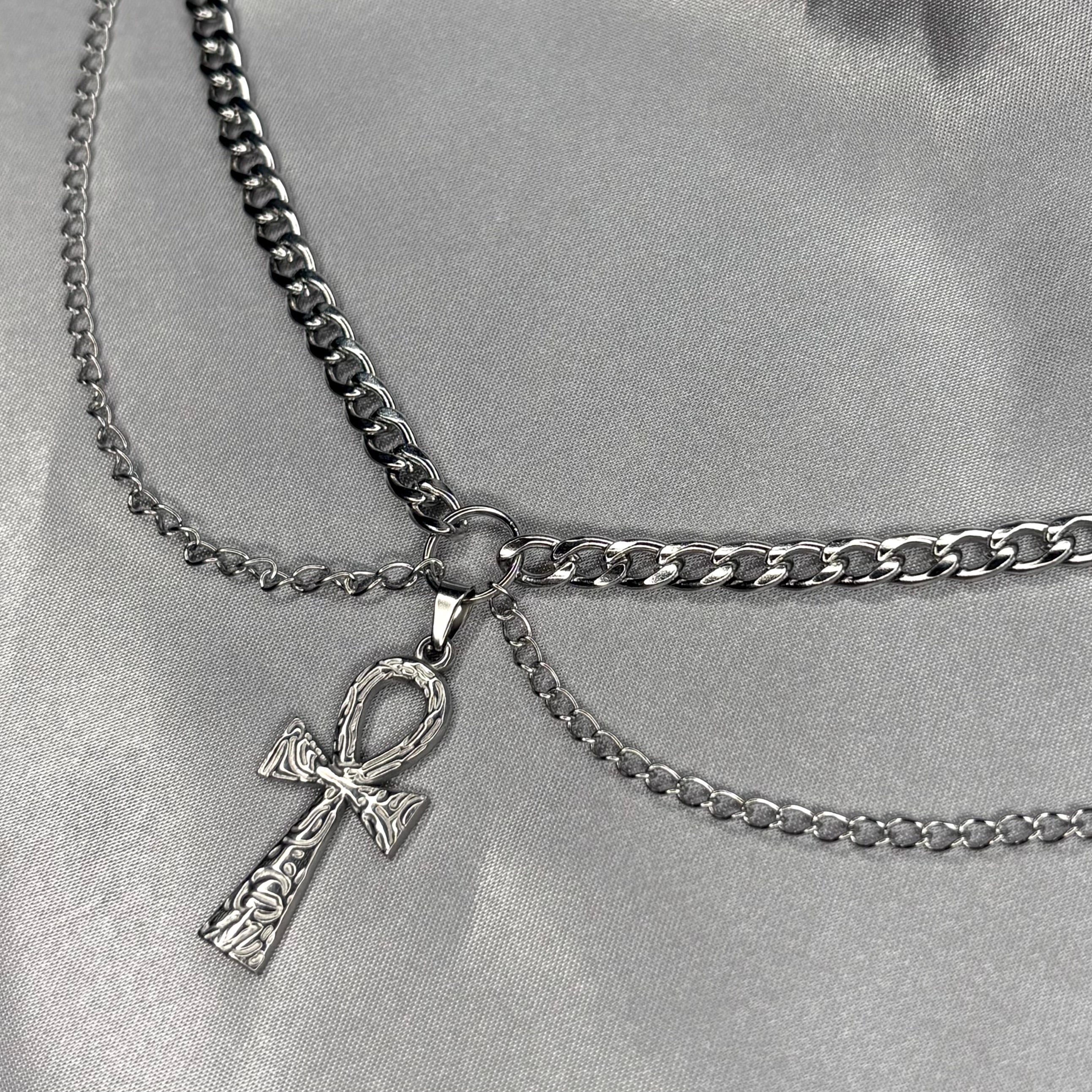 Stainless Steel Ankh Choker