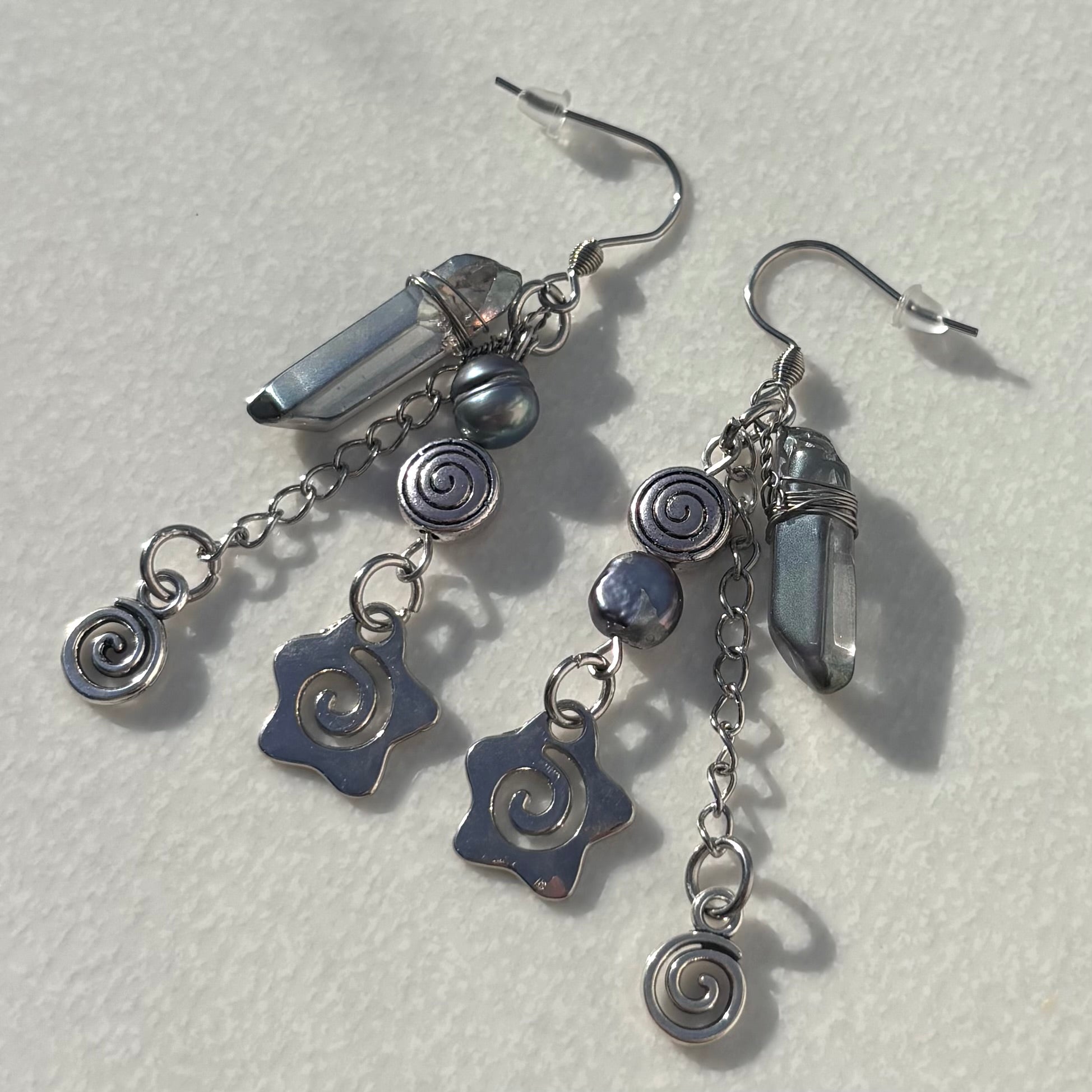 Swirly Star Earrings