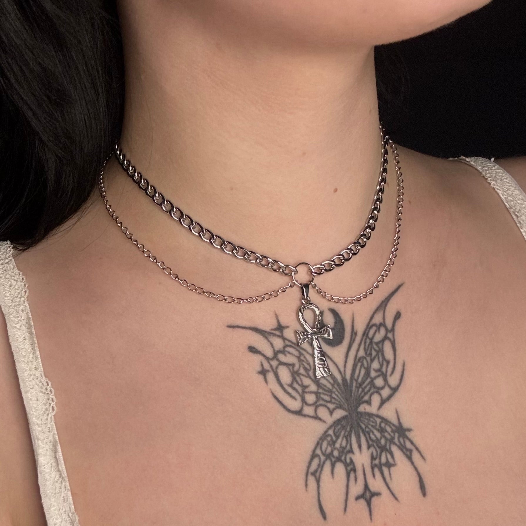 Stainless Steel Ankh Choker