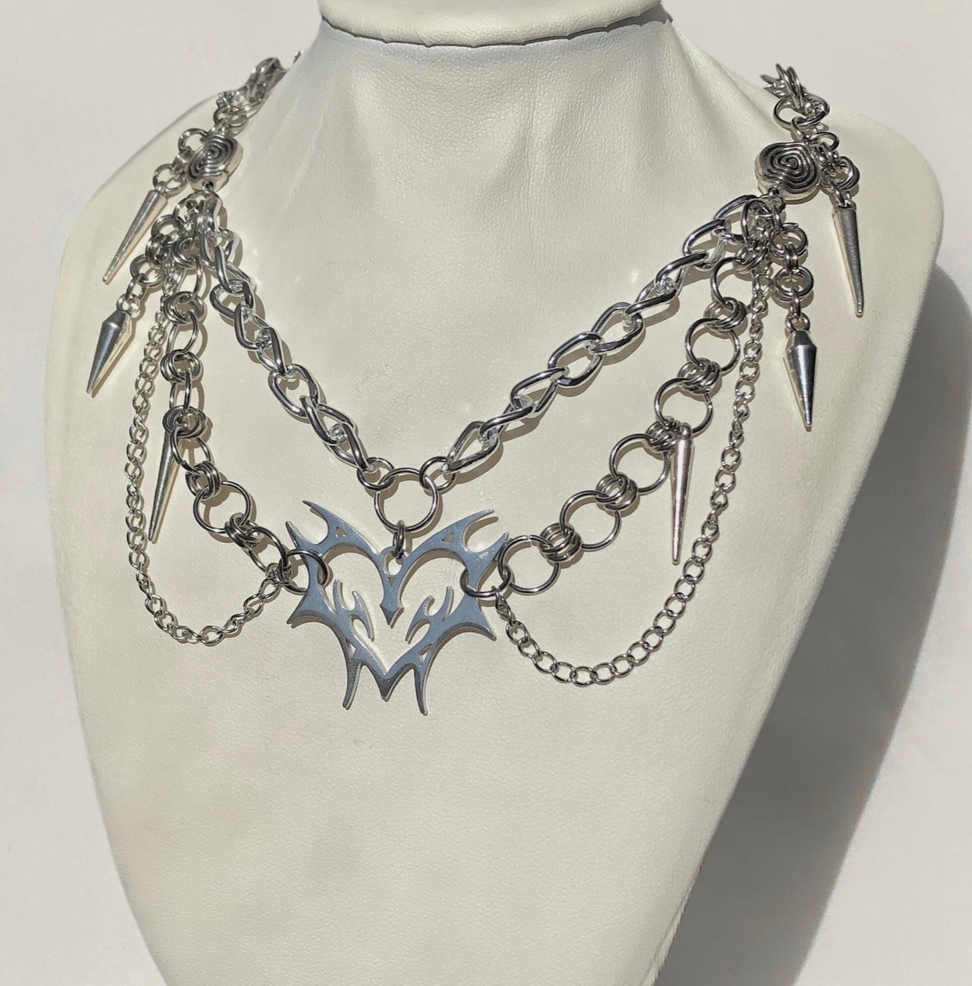 Layered Tribal Heart Necklace