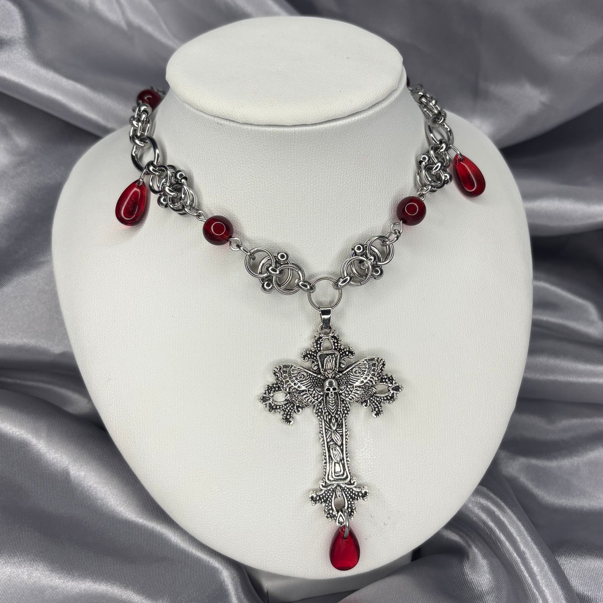 Bloody Moth Chainmail Necklace