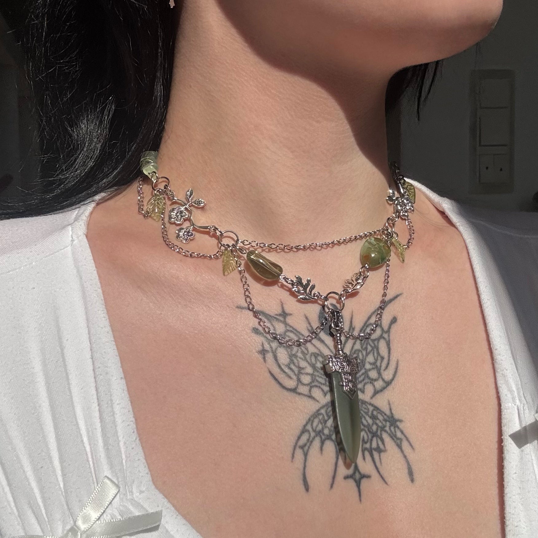 Moss Blade Necklace