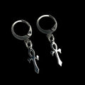 Mini Stainless Steel Ankh Earrings