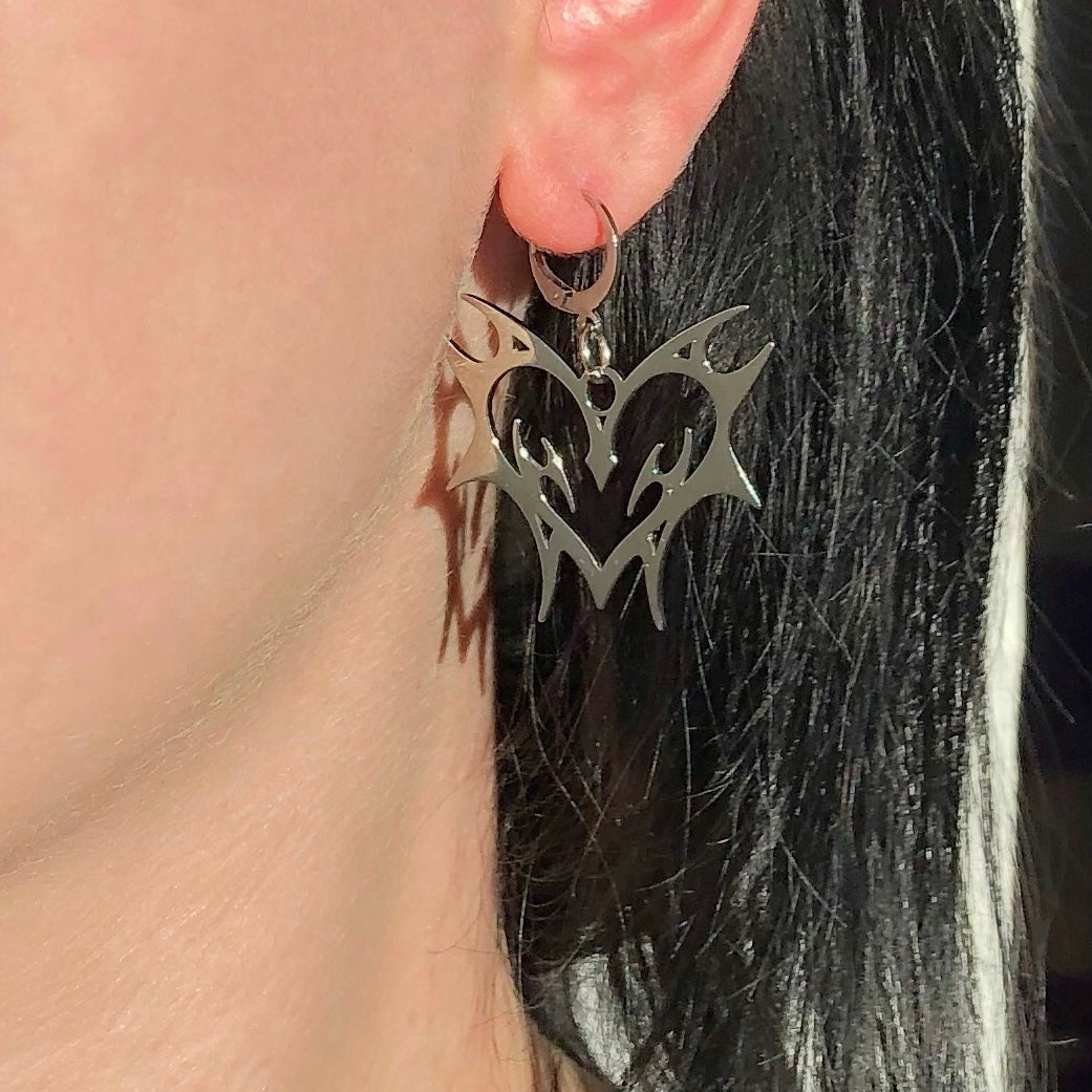 Tribal Heart Earrings
