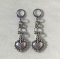 Sacred Heart Chainmail Earrings