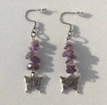 Amethyst Butterfly Earrings