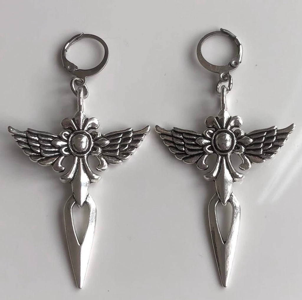 Winged Dagger Earrings