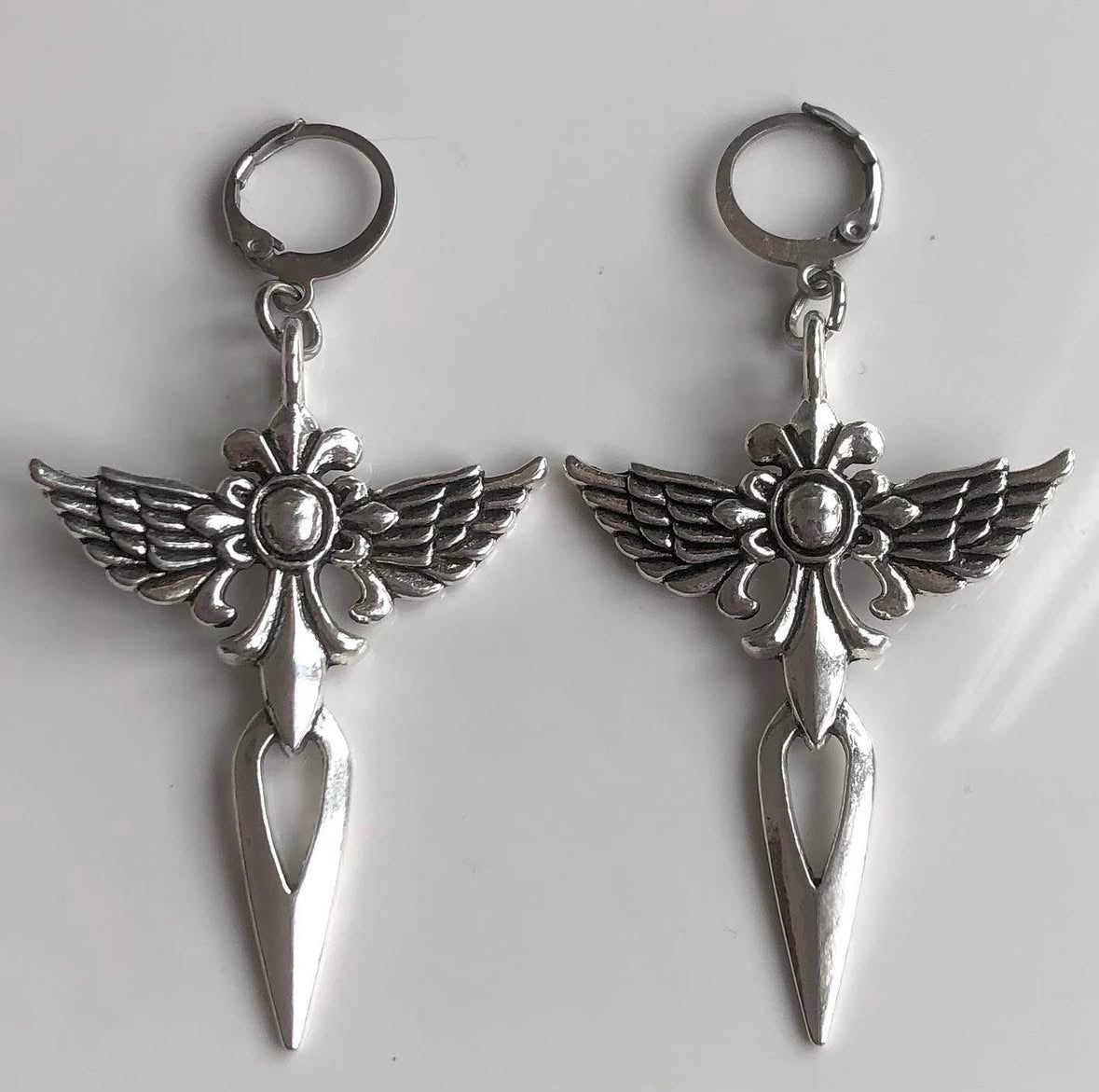 Winged Dagger Earrings
