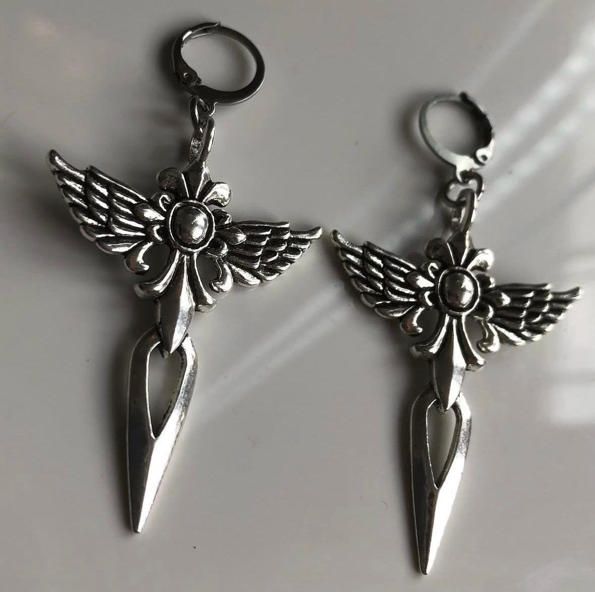 Winged Dagger Earrings