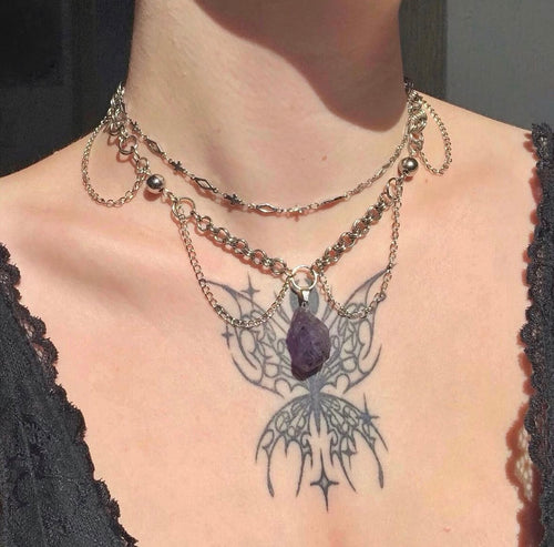 Braided Amethyst Necklace