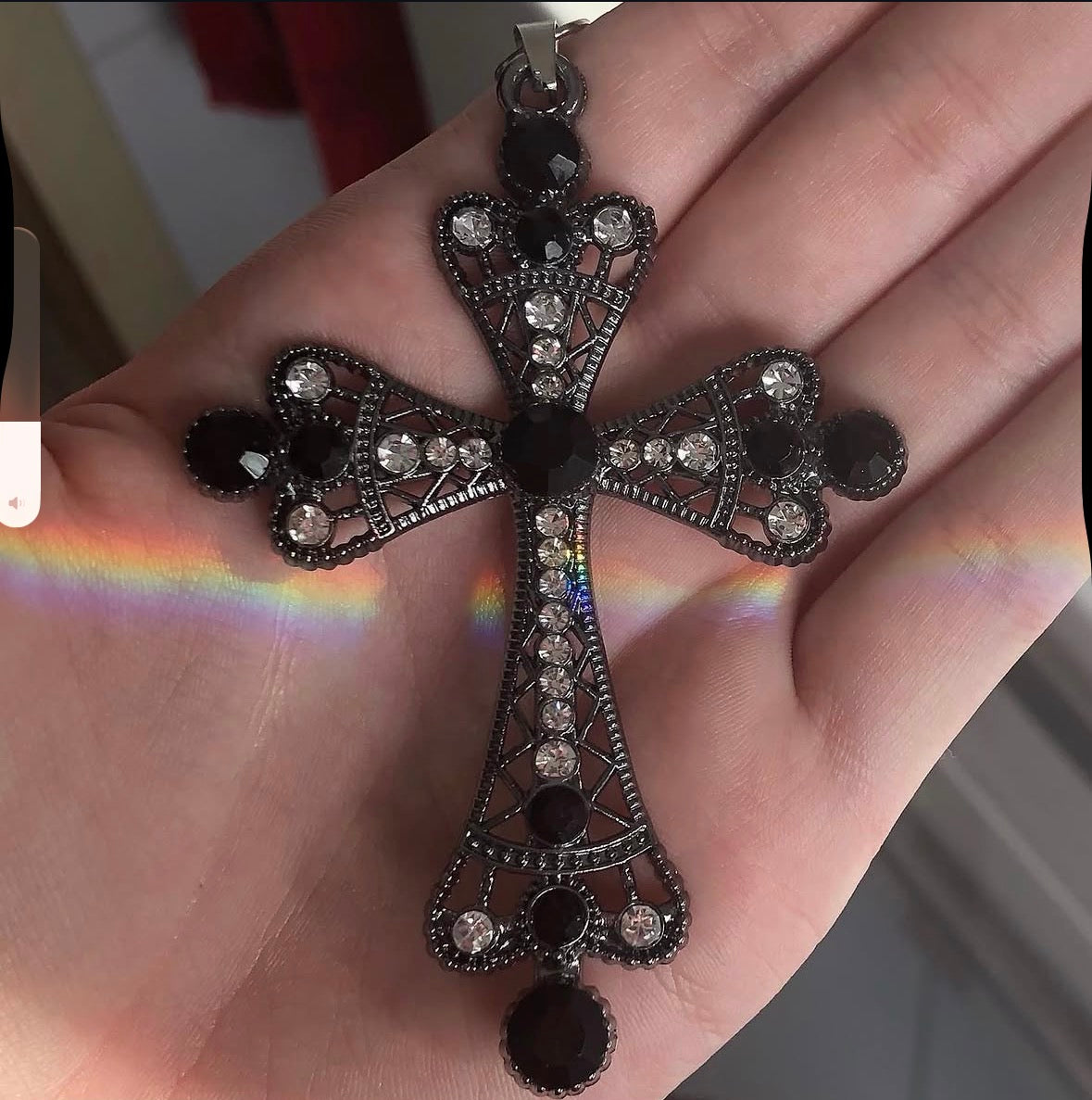 Black Widow Cross Necklace