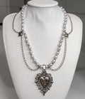 Sacred Heart Pearl Necklace