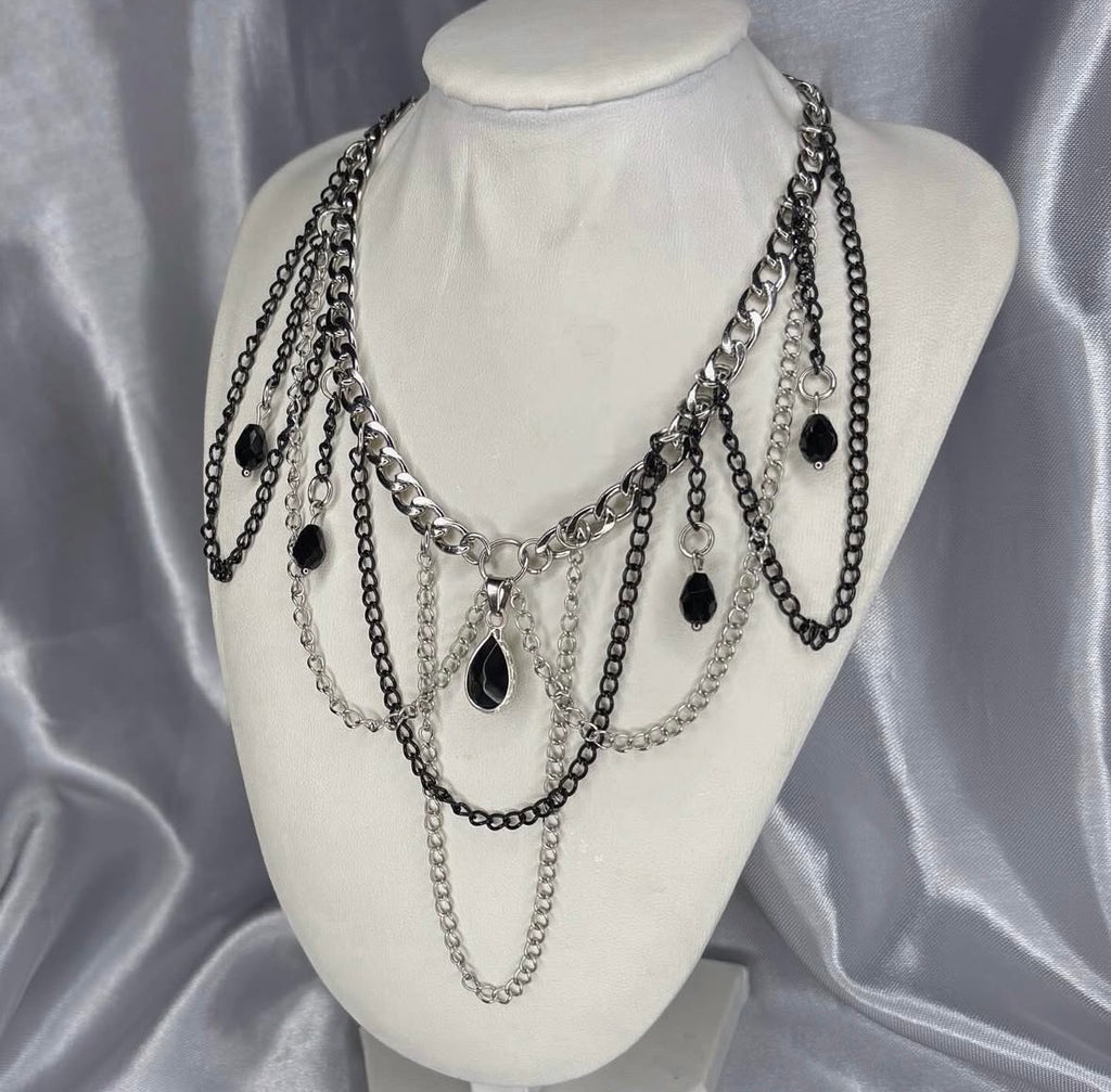 Layered Obsidian Necklace
