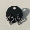 Mini Tribal Heart Earrings