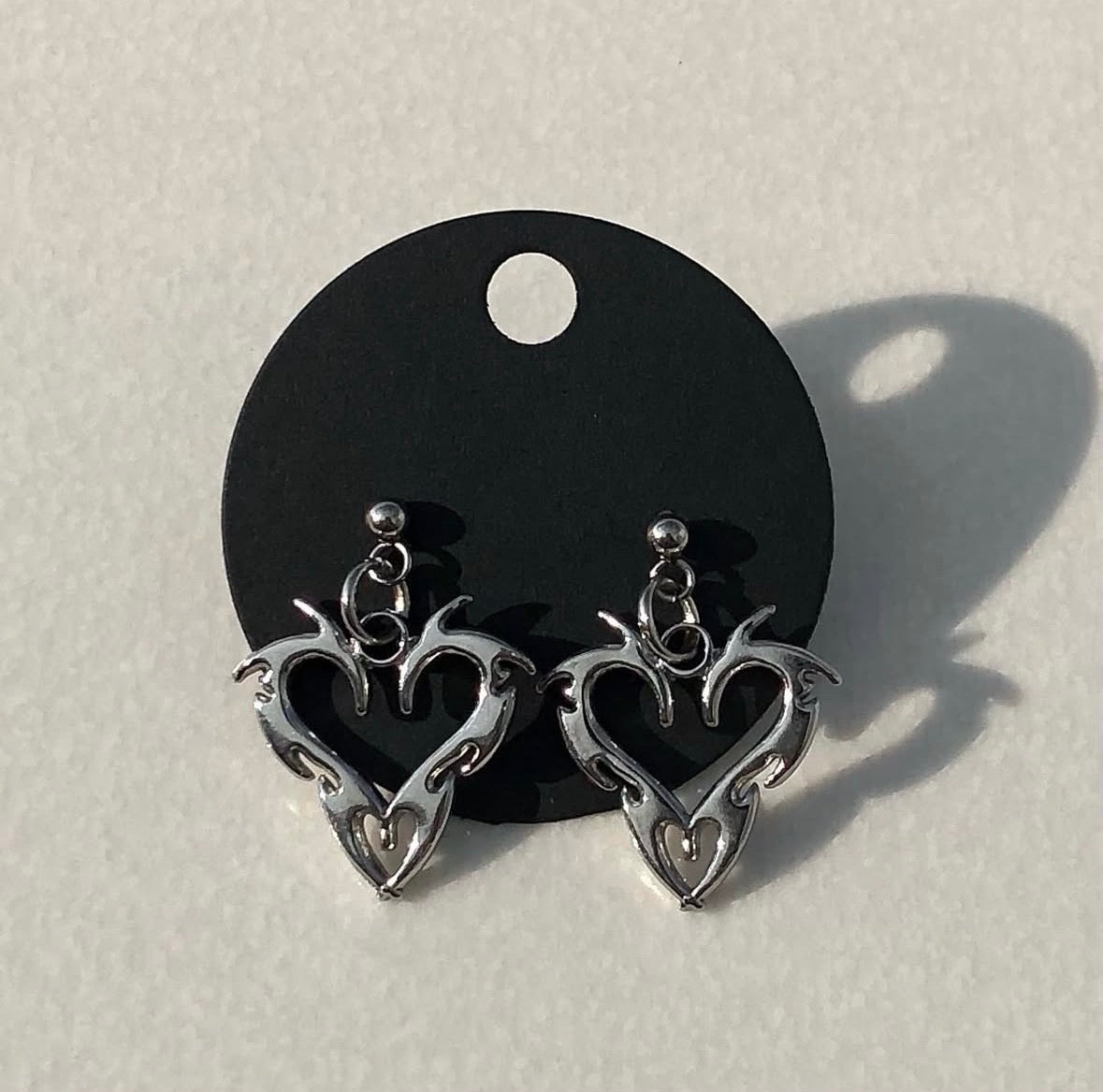 Mini Tribal Heart Earrings