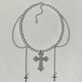 Rhinestone Cross Necklace
