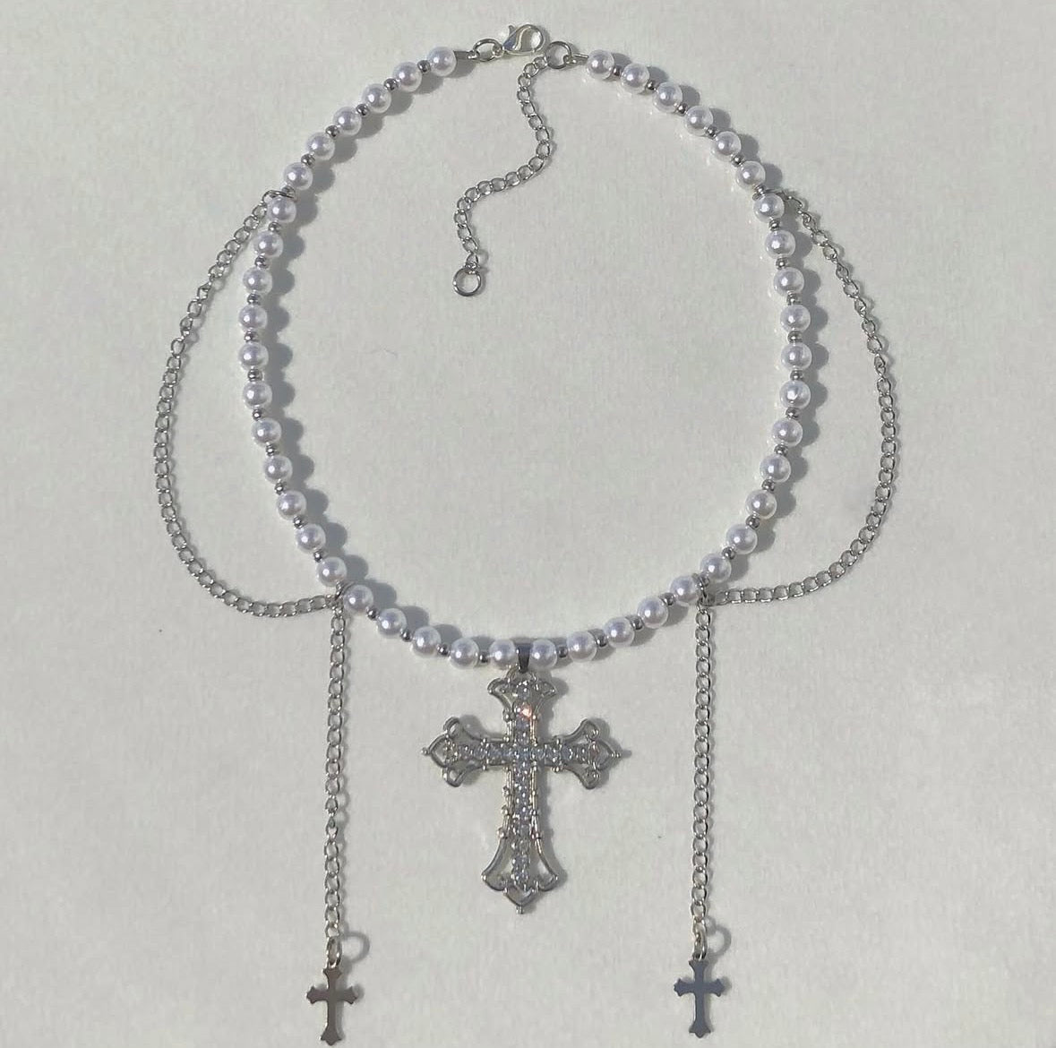 Rhinestone Cross Necklace