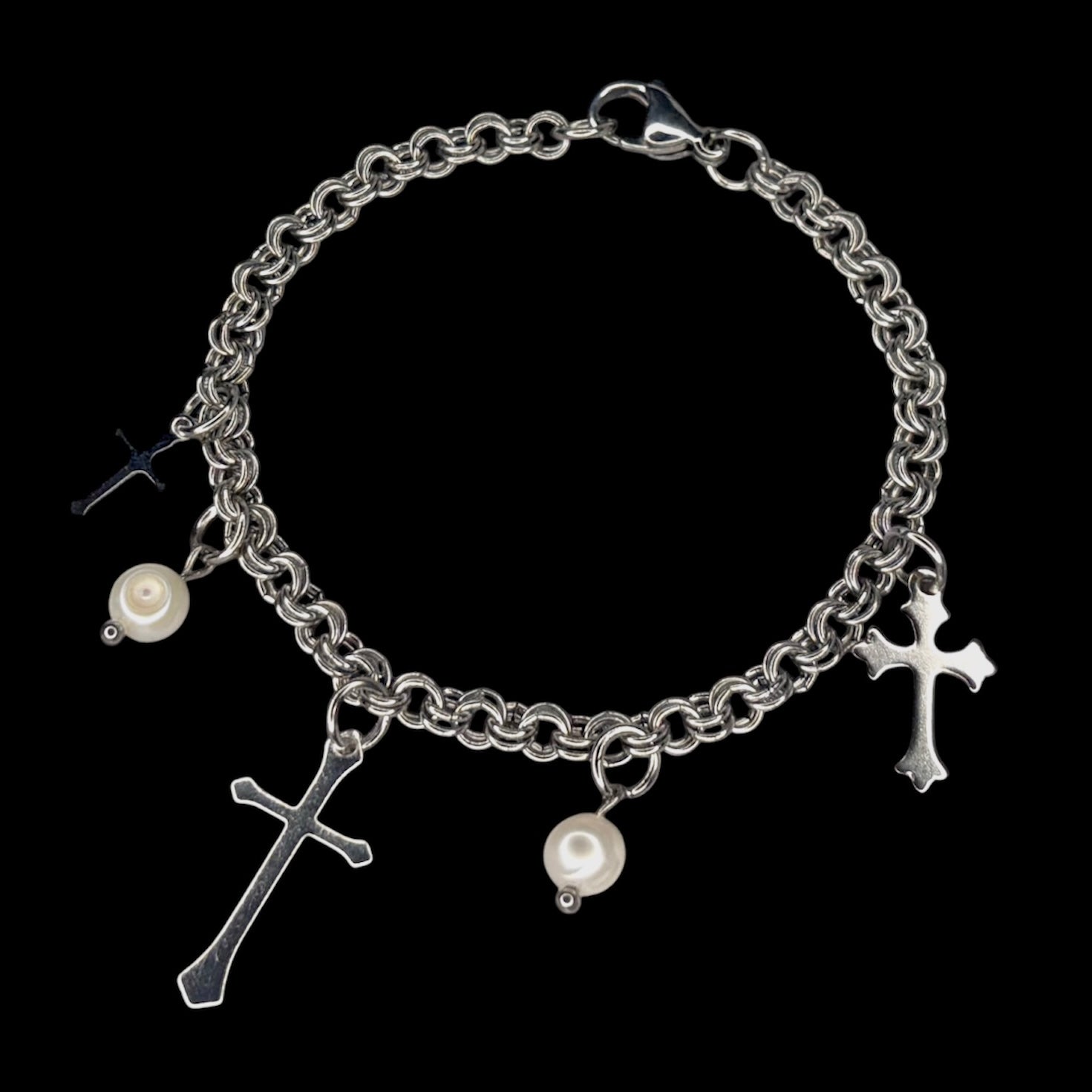 Chainmail Cross Bracelet