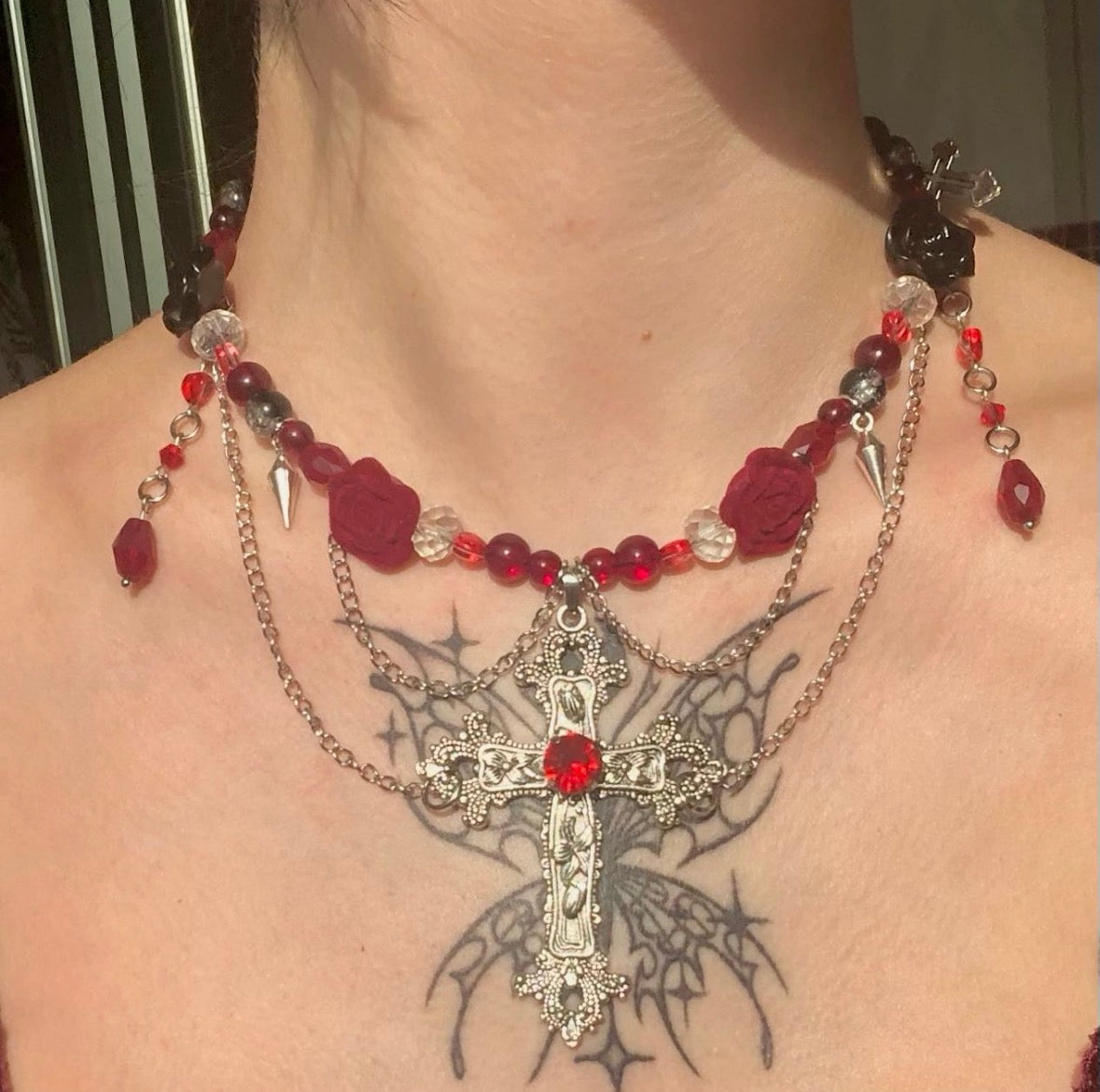 Ambrosia Cross Necklace