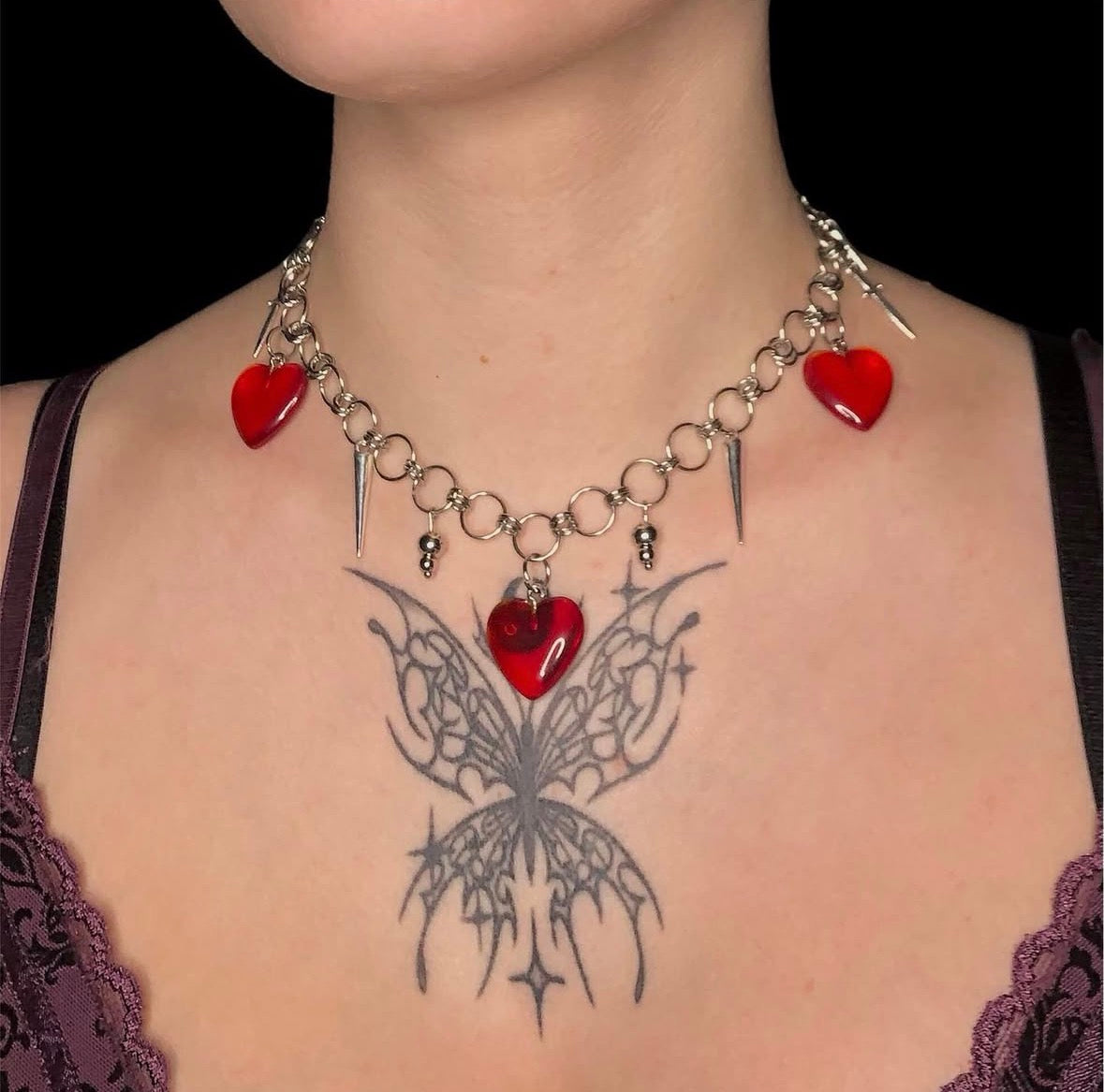 Three Of Hearts Necklace