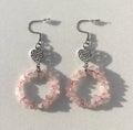 Rose Quartz Hoop Earrings