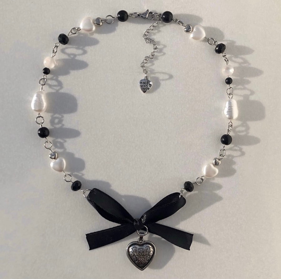 Black Bow Necklace