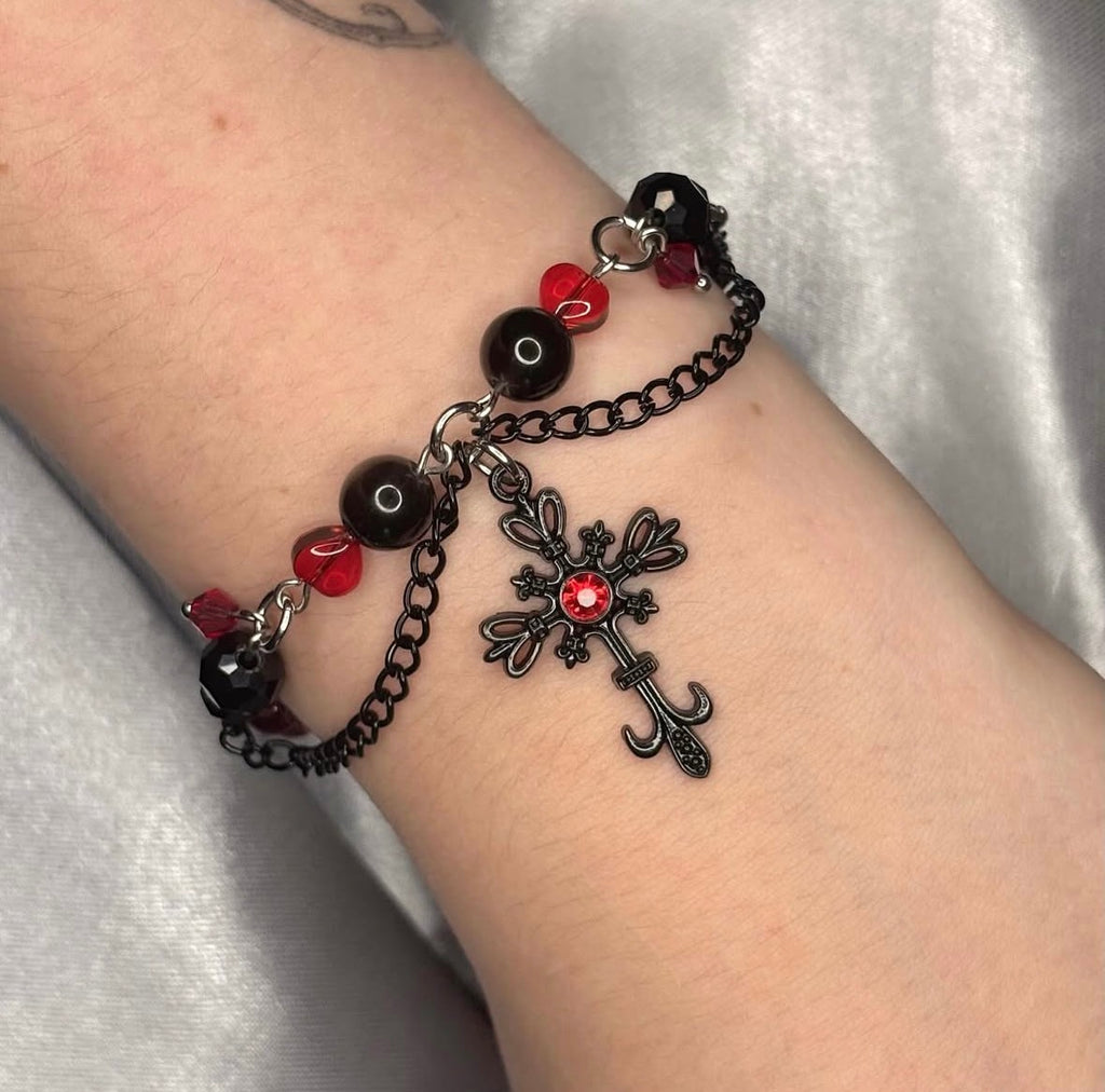 Layered Cross Bracelet