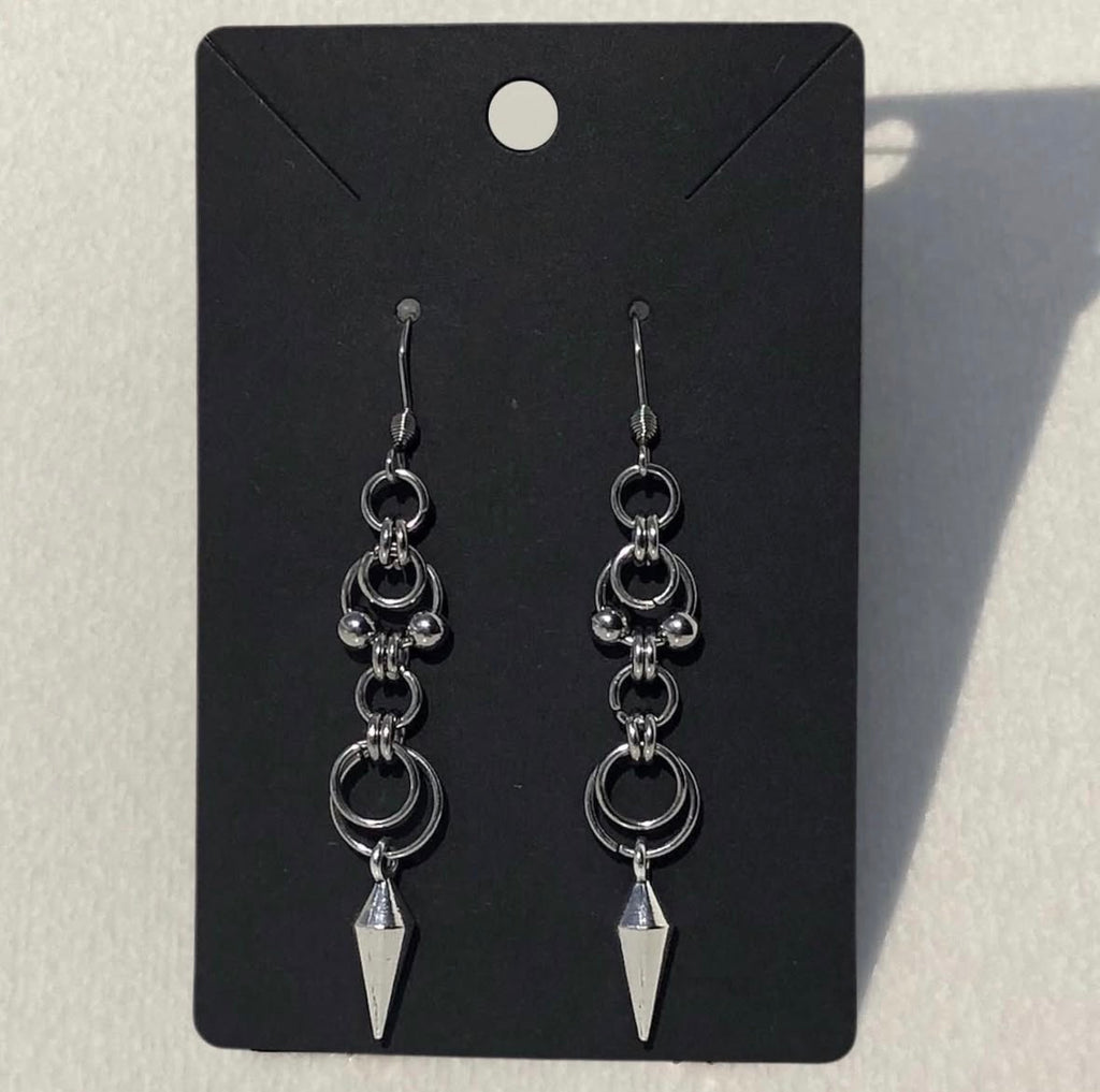 Chainmail Spike Earrings