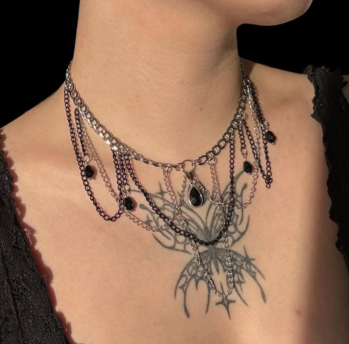 Layered Obsidian Necklace