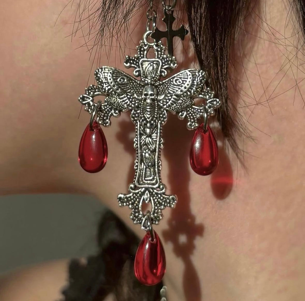 Bloody Moth Earrings