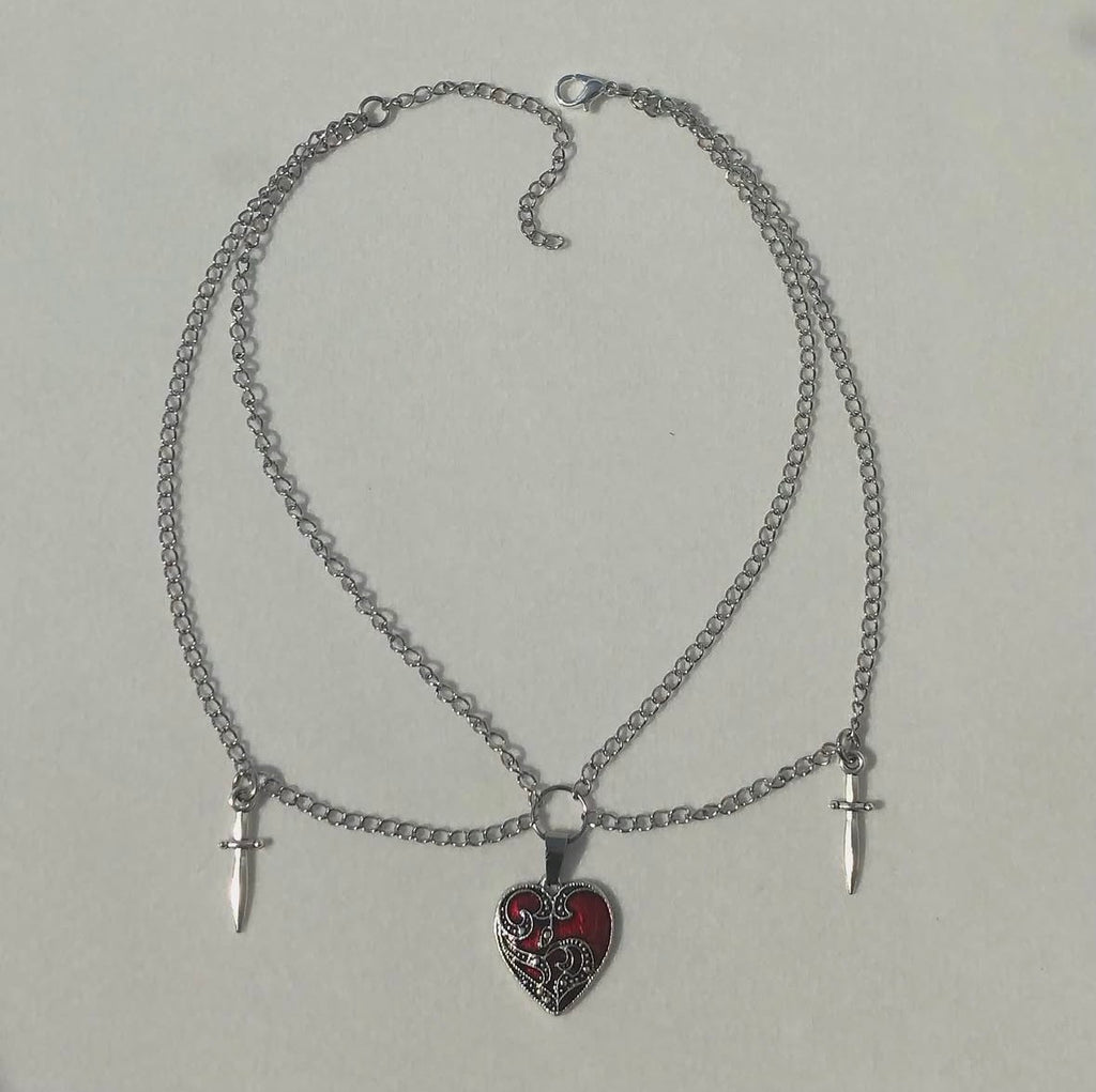 Two Of Swords Necklace