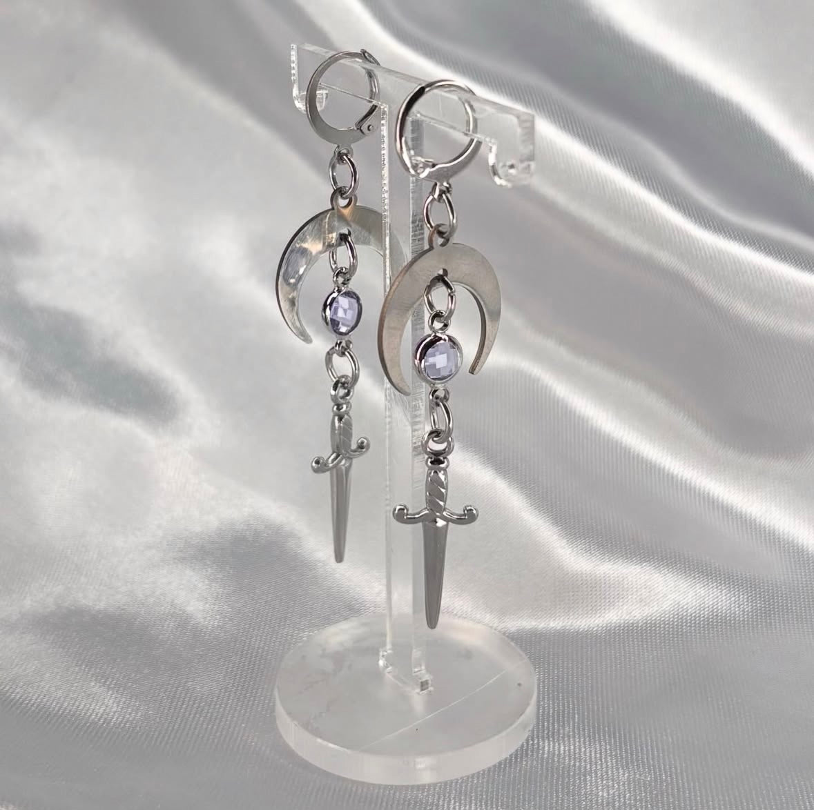 Luna Dagger Stainless Steel Earrings